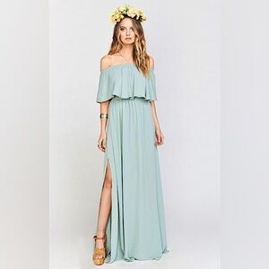 Show Me Your Mumu Hacienda Maxi Dress - Silver Sage